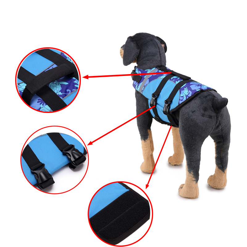 Pet Dog Life Vest Summer Shark Mermaid Pet Life Jacket Dog Clothes Harness Dogs Swimwear Pets Swimming Suit