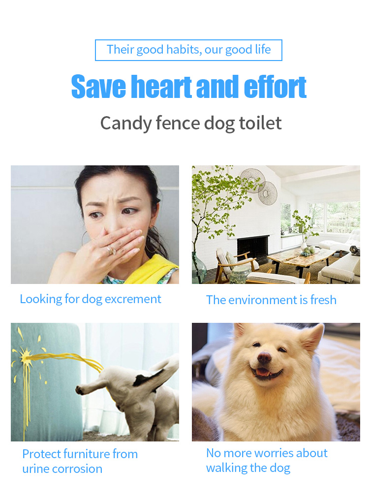 Plastic Indoor Pet Training Pads Dog Puppy Litter Box Pee Potty Tray Toilet With Fence